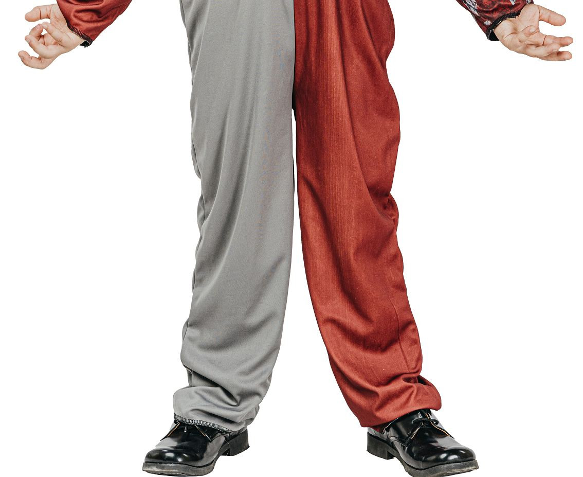 Role play-set for child Double Skeleton (double sided jumpsuit, collar), size 110/120 cm EOL